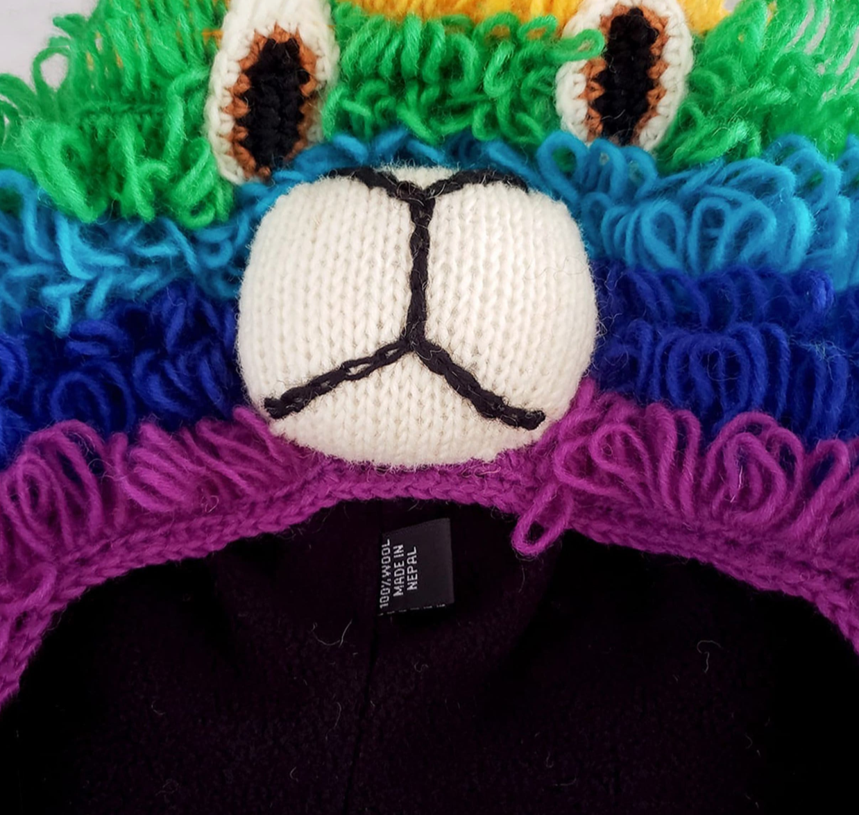 Handmade Wool Animal Hat | Rainbow Llama | Tiger | Reindeer Winter Hat