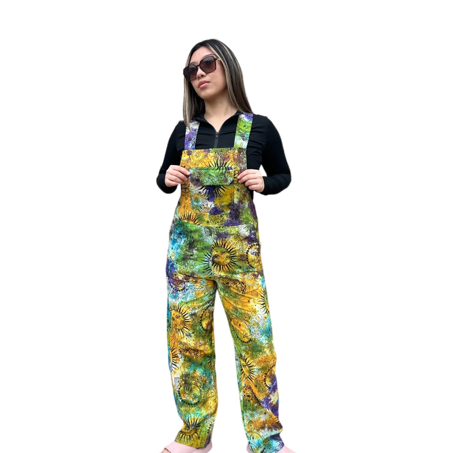 Handmade Tie Dye Sun Cotton Overalls