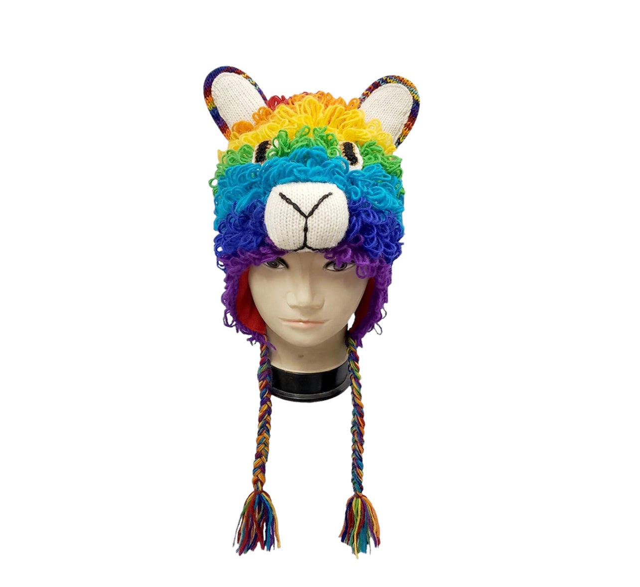 Handmade Wool Animal Hat | Rainbow Llama | Tiger | Reindeer Winter Hat