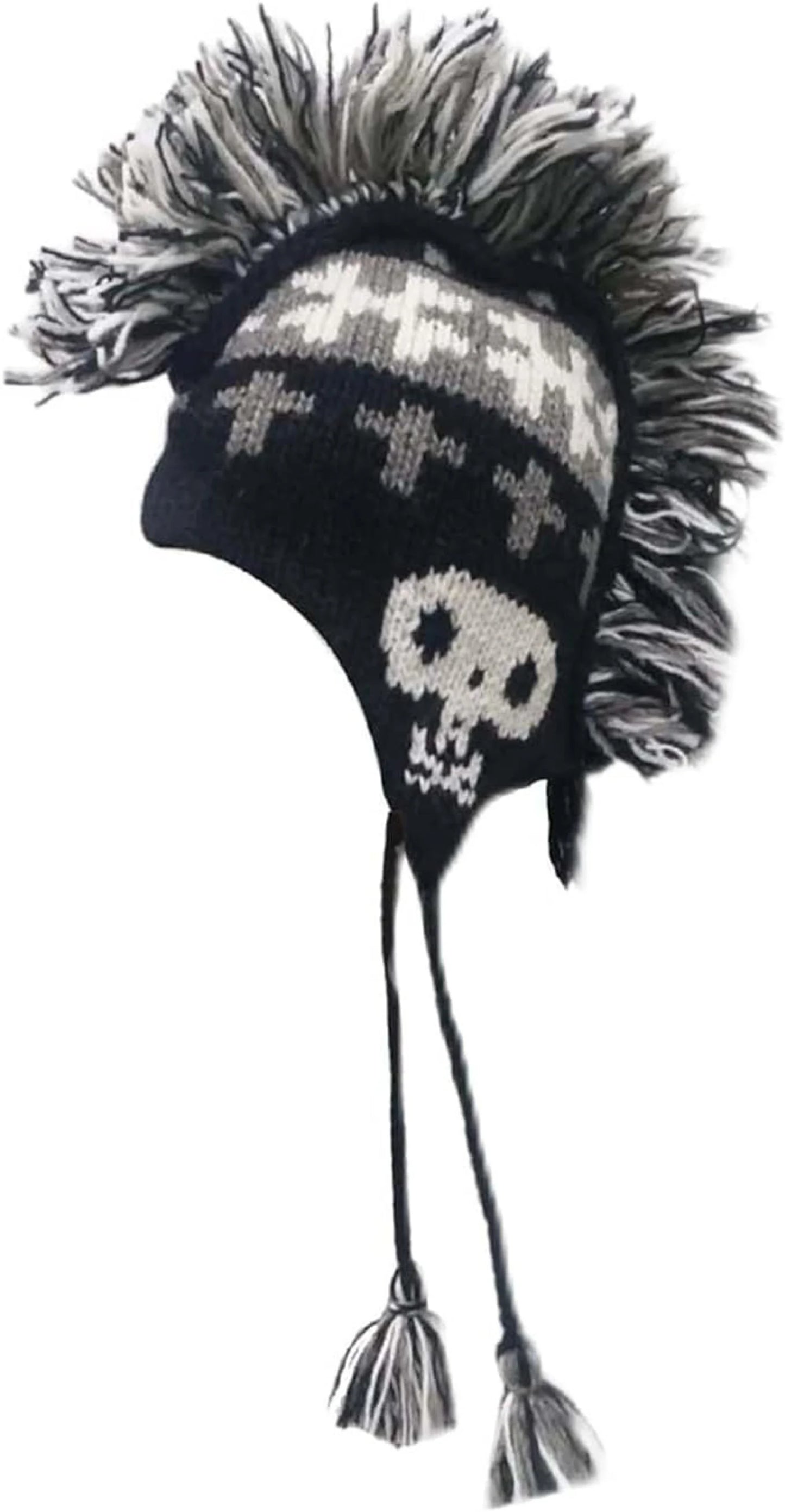 Bone Skull Mohawk Hat