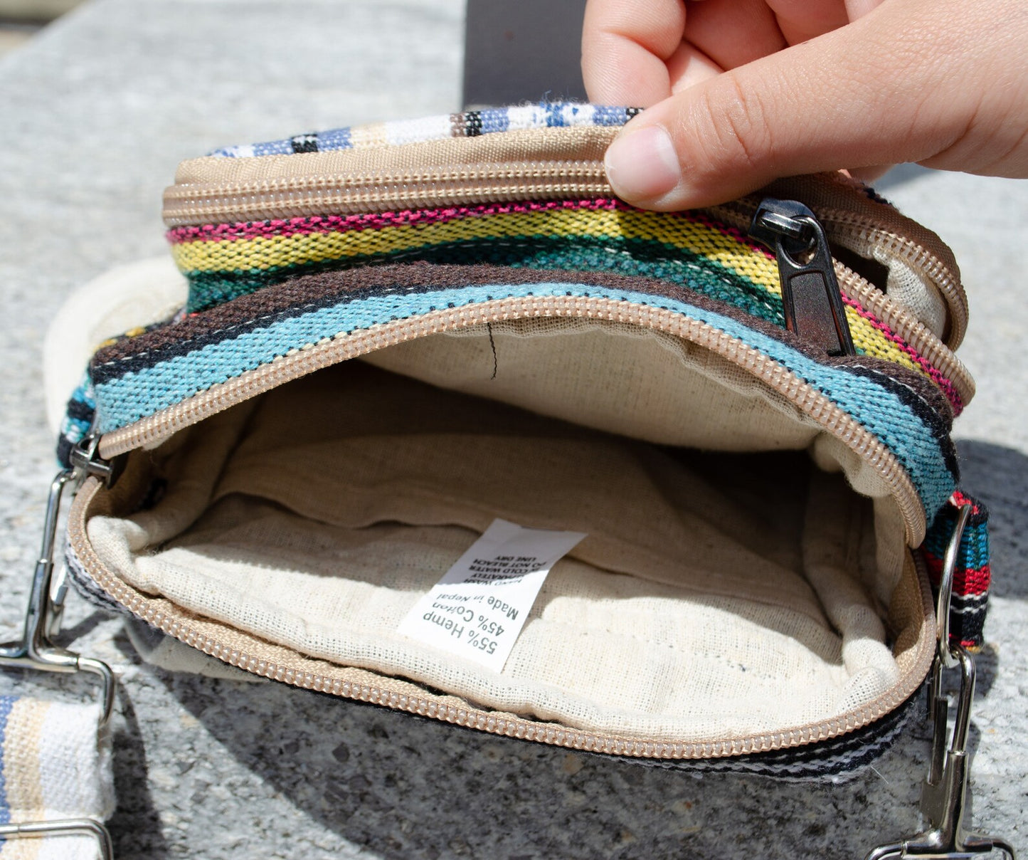 Mini Hemp Passport Messenger Bag