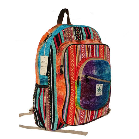 Large Tie Dye Hemp Backpack