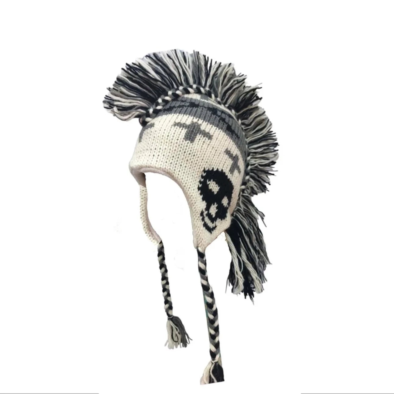 Bone Skull Mohawk Hat